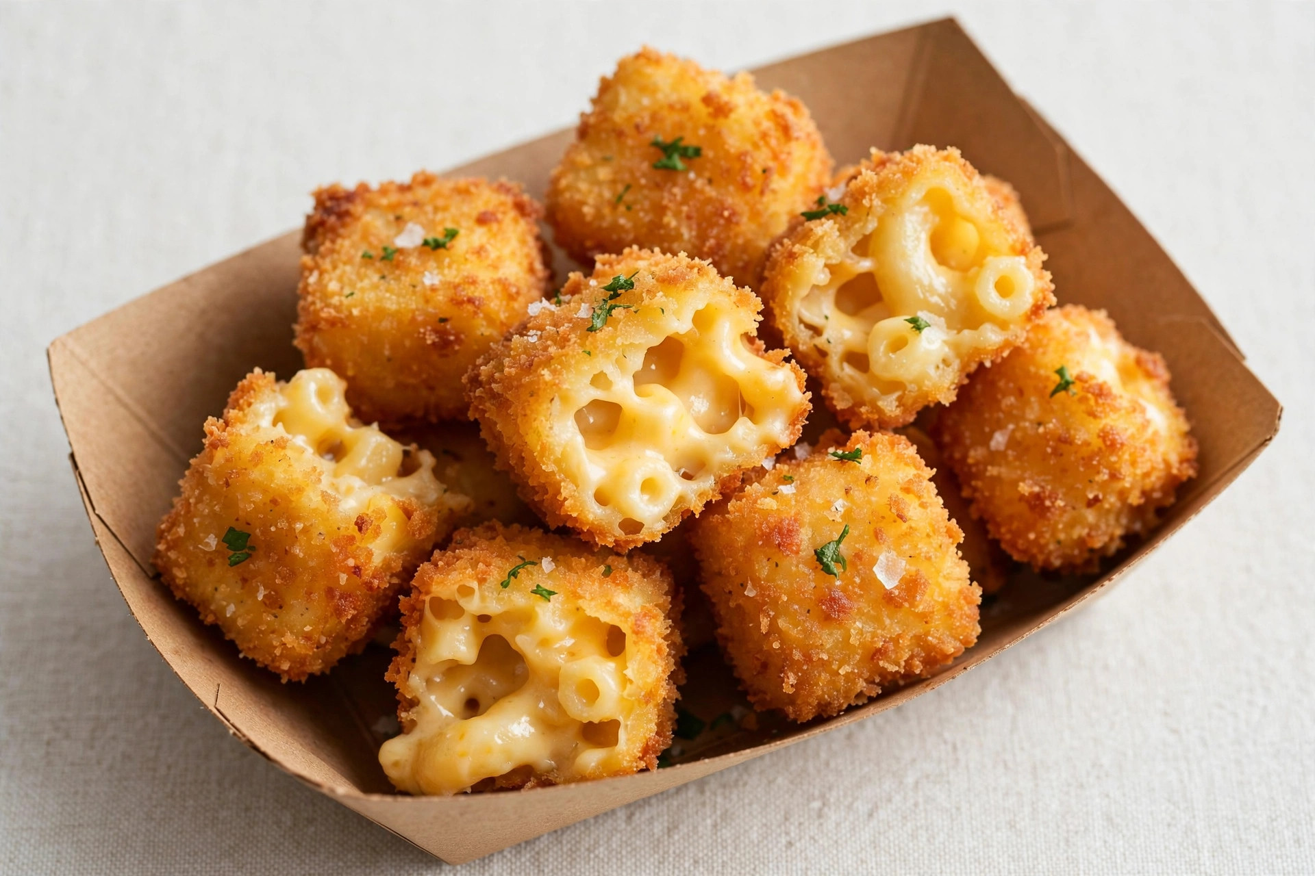 Crispy mac and cheese bites